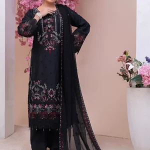 Black Embroidered 3-Piece Suit