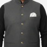 Slate Grey Formal Waistcoat for Men | Premium Charcoal Grey Vest | Men’s Essential Grey Waistcoat for Office & Events