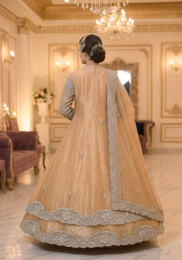 Golden Radiance Heritage Farshi Lehnga Set with Intricate Hand-made Zari Craftsmanship