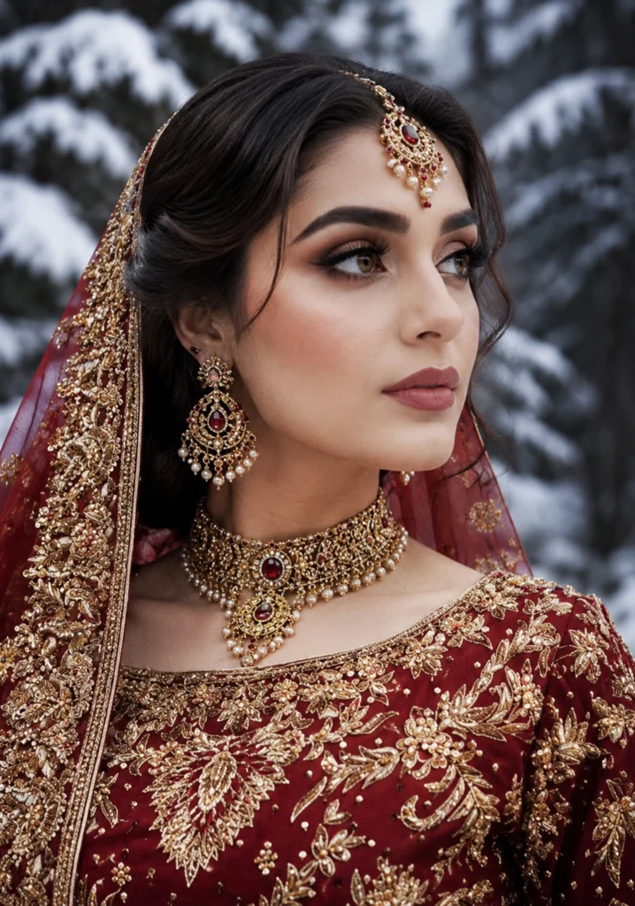 Gul-e-Anar” Regal Maroon Farshi Lehnga with Handcrafted Gold Zari Work – Bridal Ensemble