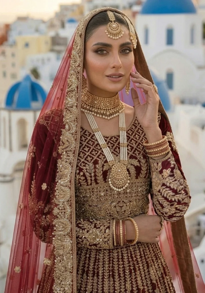 Royal Crimson Heirloom Farshi Lehnga with Intricate Hand-Made Zari Craftsmanship