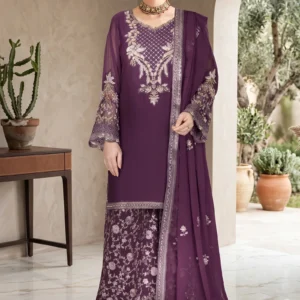 Ramsha WF-616 Deep Purple 3-Piece Embroidered Summer Lawn