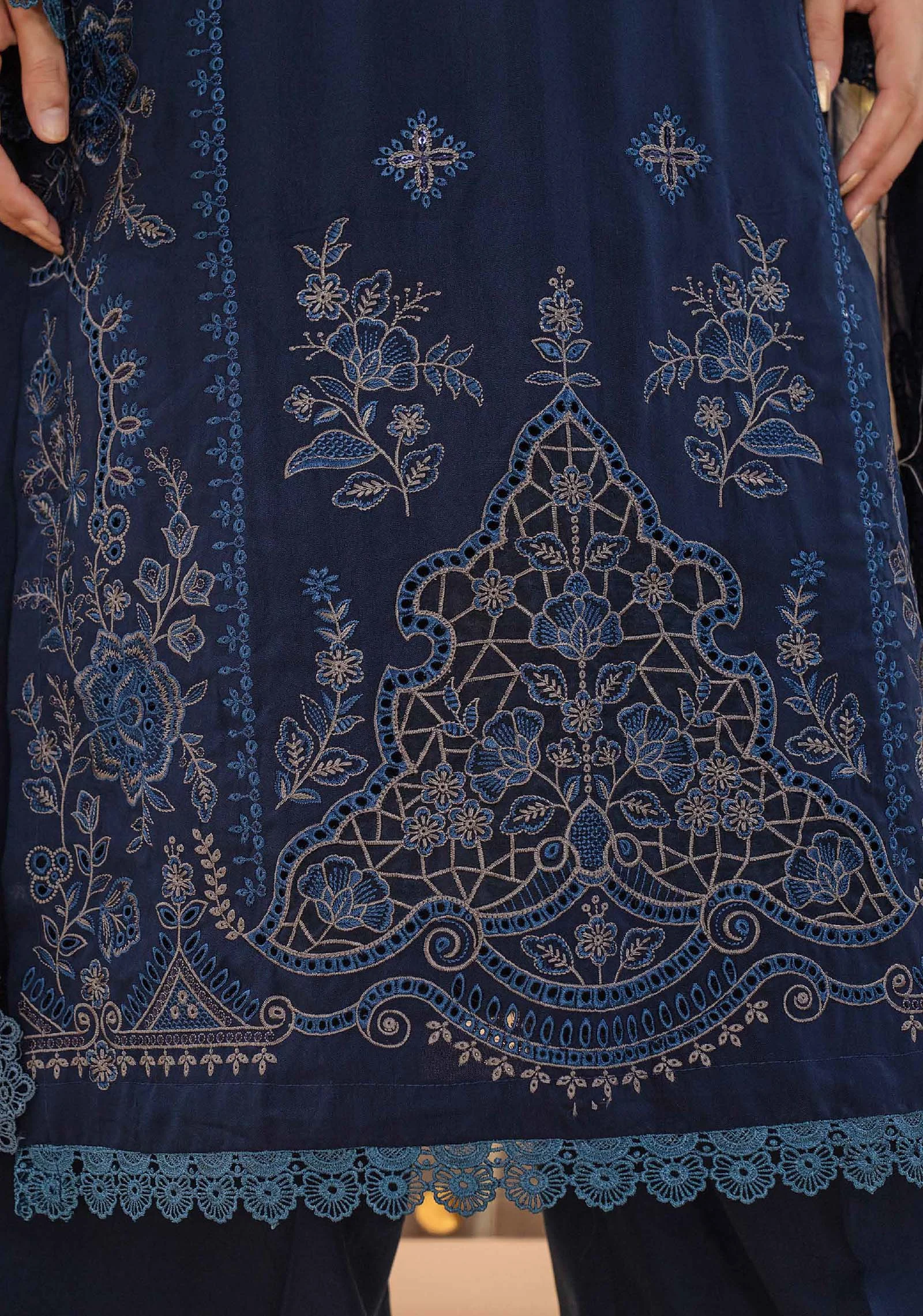 Indigo Daria Embroidered Suit | ZARA MEER - Image 5