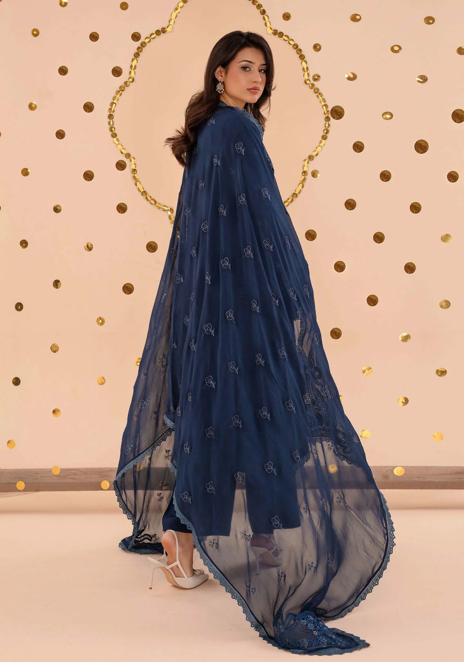 Indigo Daria Embroidered Suit | ZARA MEER - Image 7