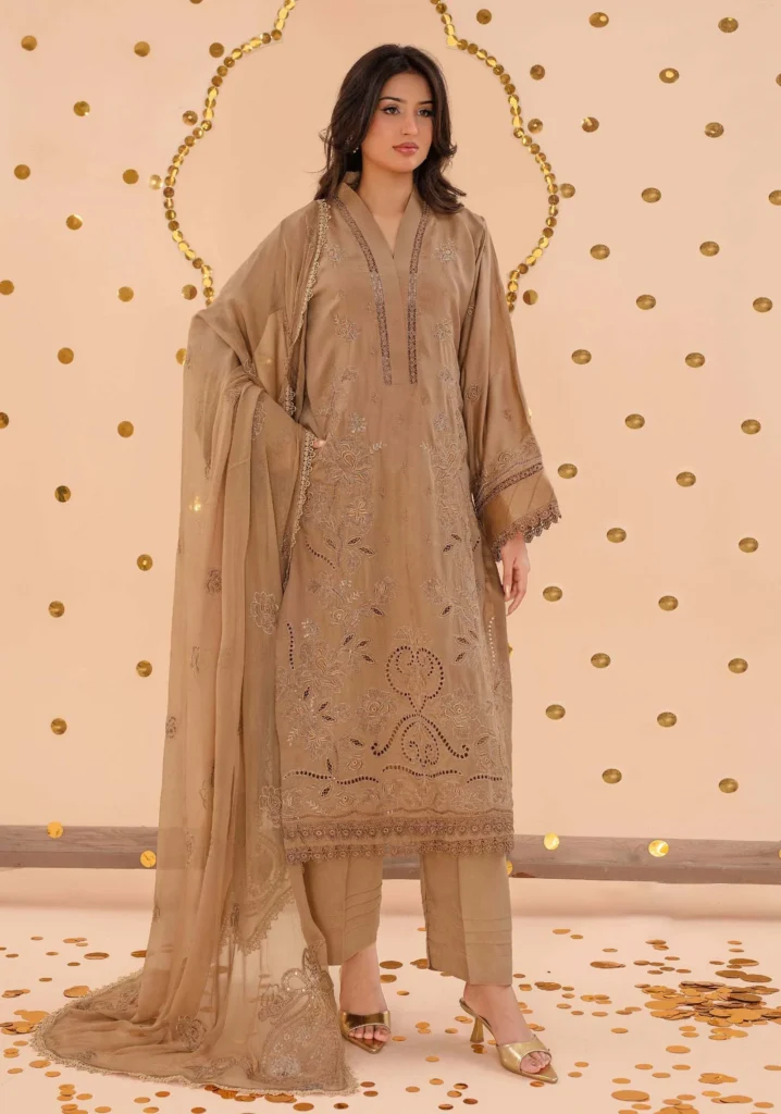 Afreen Taupe Viscose | ZARA MEER