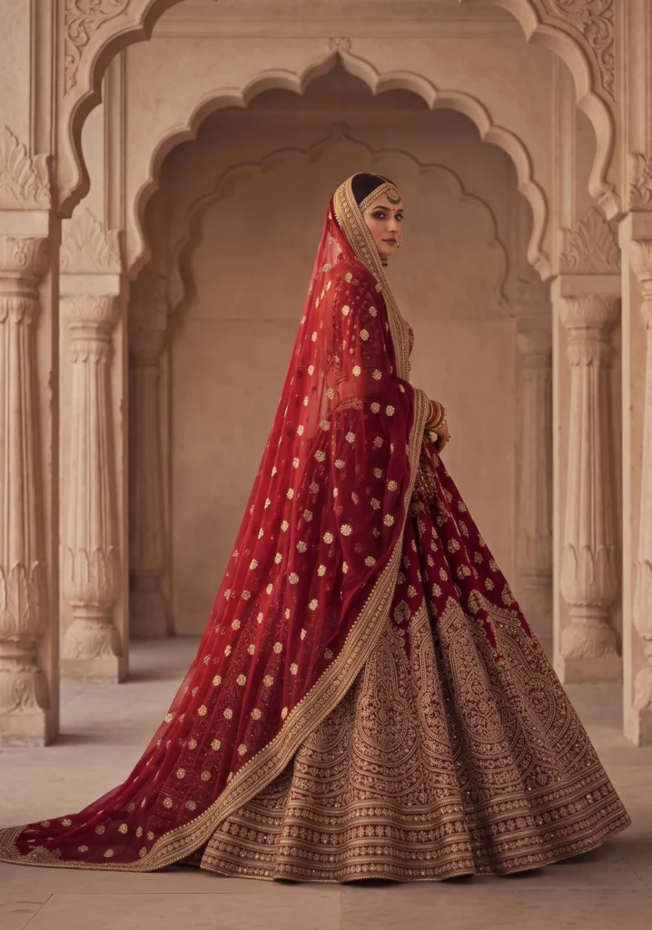 Afsana Maroon Bridal | AL Hassan Lehnga House