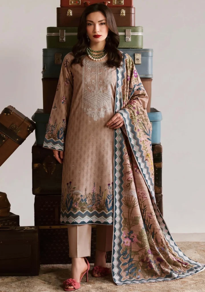 Desert Bloom Embroidered 3-Piece Suit | GULL-E-RUKH