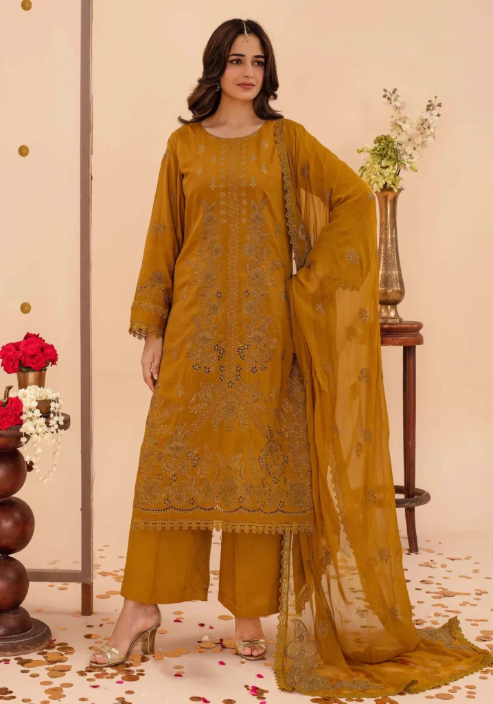 Dilkash Mustard Viscose | ZARA MEER