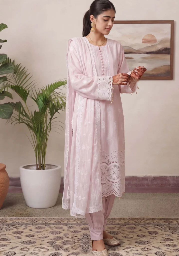 Gul-e-Noor Pink Suit | Dressline