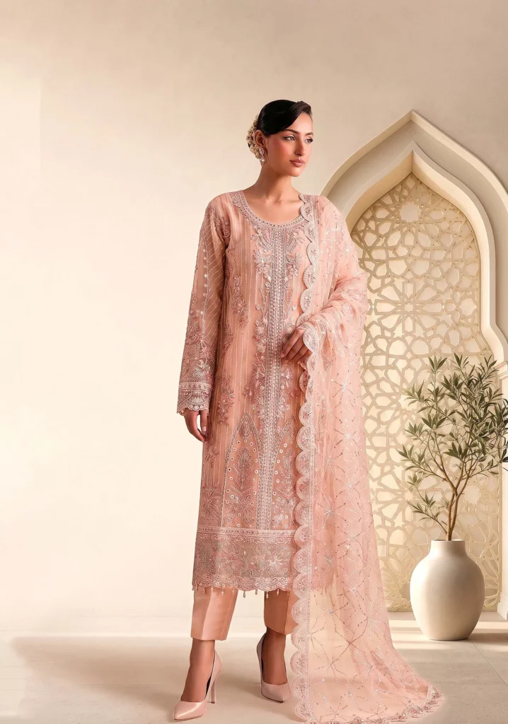 Gul-e-Rana Net Suit | Mah é Rooh