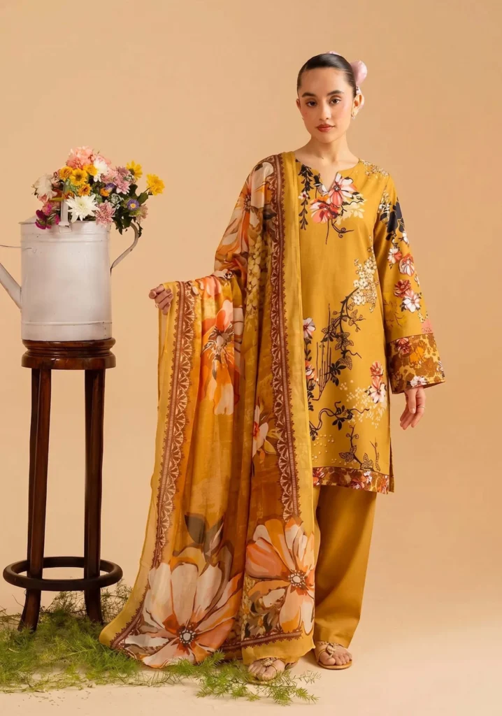 Gul-e-Subh Mustard 3pc | AALAYA