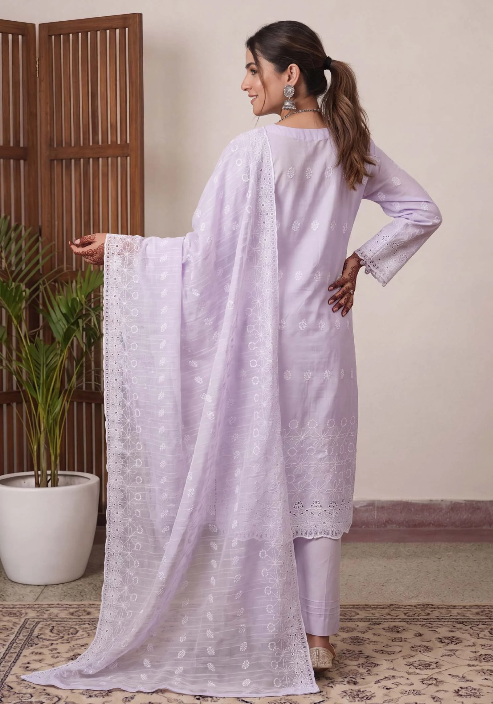 Schiffli Viscose Suit | Dressline - Image 5
