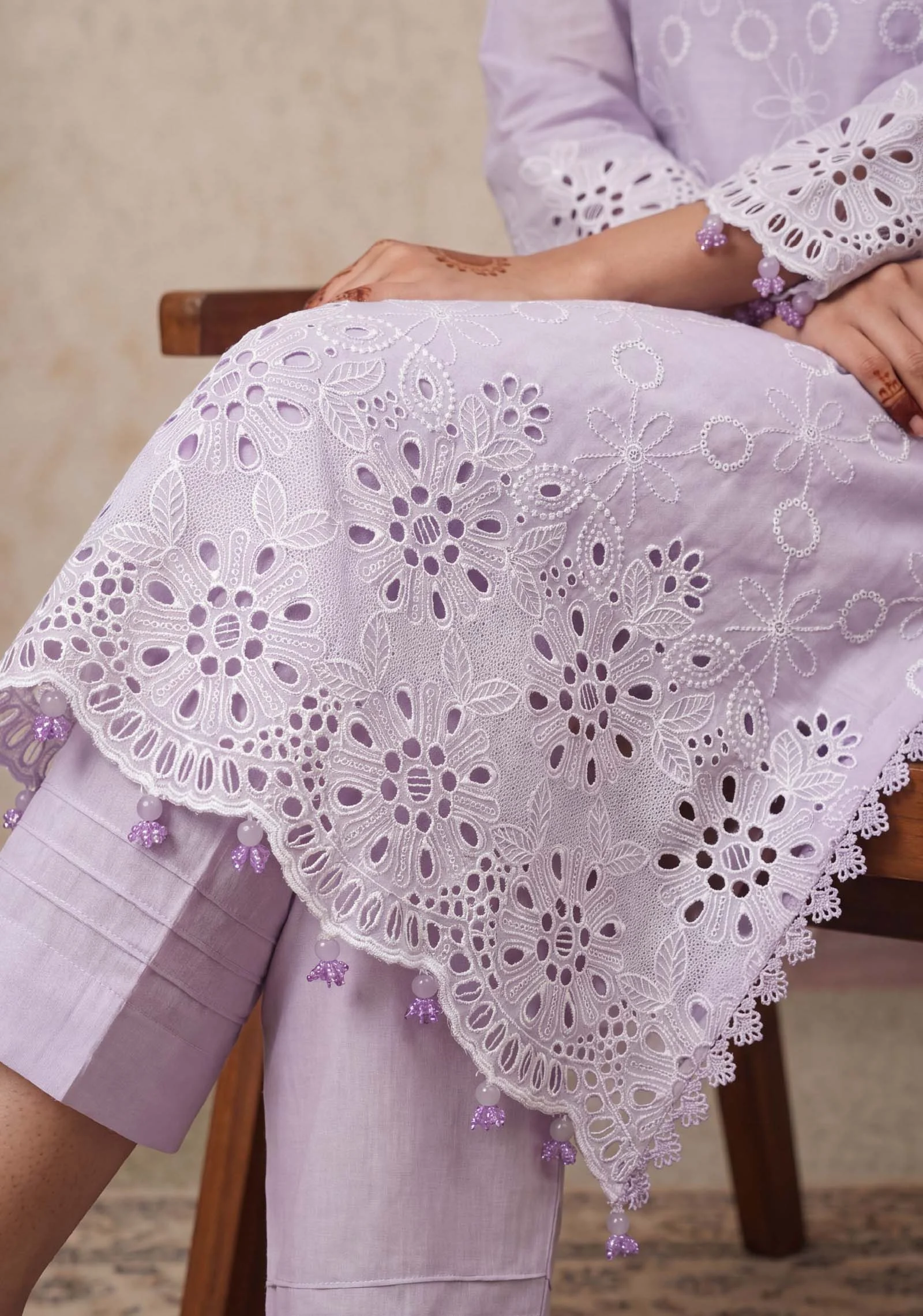 Schiffli Viscose Suit | Dressline - Image 4