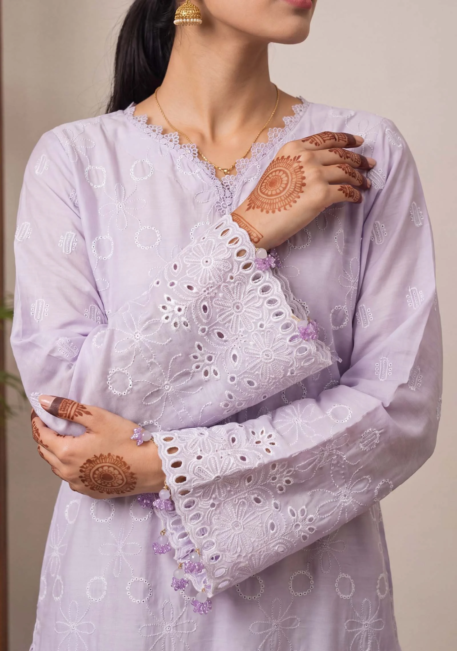 Schiffli Viscose Suit | Dressline - Image 3