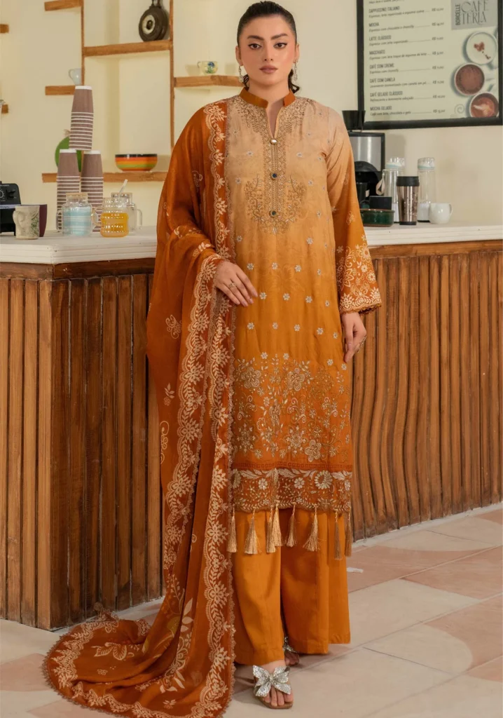 Sitara Ochre Sequence 3-Piece | GULL-E-RUKH