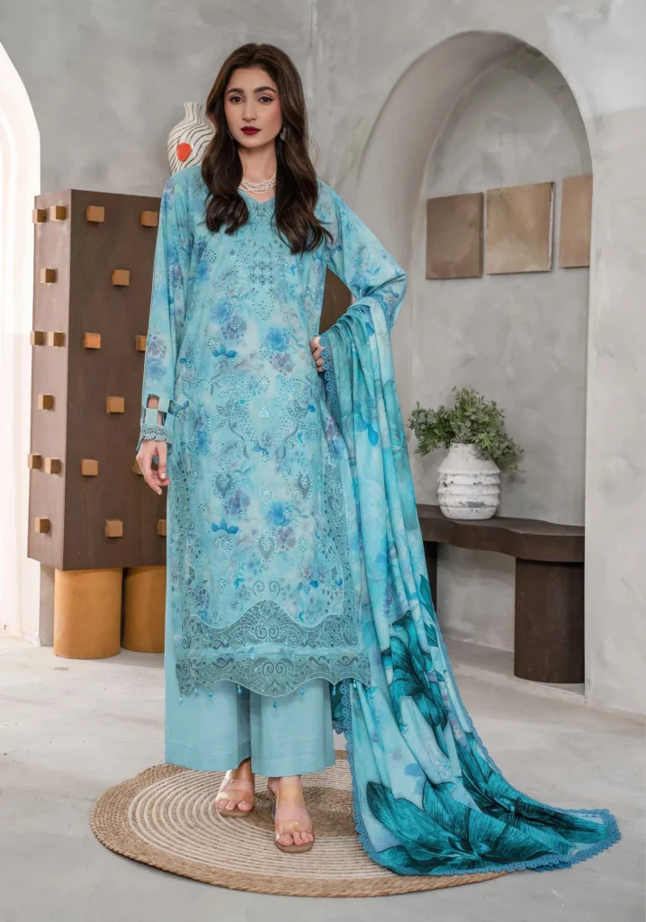 Zimal Blue Karandi 3pc | ZARA MEER